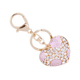 Maxbell Crystal Purple Rose Heart Charm Keyring