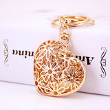 Maxbell Crystal Blue Rose Heart Charm Keyring