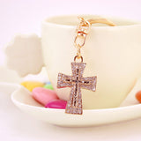 Maxbell Crystal Christian Cross Charm Keyring