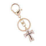 Maxbell Crystal Christian Cross Charm Keyring