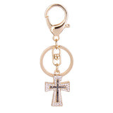 Maxbell Crystal Christian Cross Charm Keyring