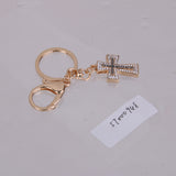 Maxbell Crystal Christian Cross Charm Keyring