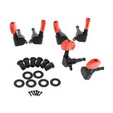 Maxbell 3L 3R Sealed Guitar Turner Machine Heads Black+Red