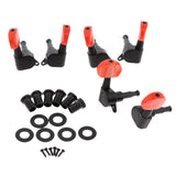 Maxbell 3L 3R Sealed Guitar Turner Machine Heads Black+Red