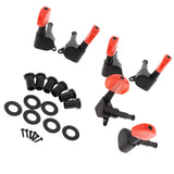 Maxbell 3L 3R Sealed Guitar Turner Machine Heads Black+Red