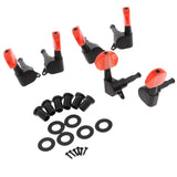 Maxbell 3L 3R Sealed Guitar Turner Machine Heads Black+Red