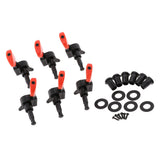 Maxbell 3L 3R Sealed Guitar Turner Machine Heads Black+Red