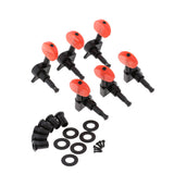 Maxbell 3L 3R Sealed Guitar Turner Machine Heads Black+Red