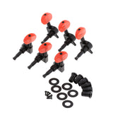 Maxbell 3L 3R Sealed Guitar Turner Machine Heads Black+Red