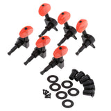 Maxbell 3L 3R Sealed Guitar Turner Machine Heads Black+Red