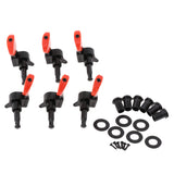 Maxbell 3L 3R Sealed Guitar Turner Machine Heads Black+Red