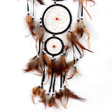 Maxbell Handmade Wolf Pattern Feather w/ Beads Dream Catcher Wall Hanging Decoration