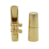 Maxbell Alto Sax Saxophone Mouthpiece #8 Metal with Cap and Ligature Golden Plated