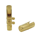 Maxbell Alto Sax Saxophone Mouthpiece #8 Metal with Cap and Ligature Golden Plated