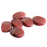 Maxbell 6pcs Oval Plastic Guitar Tuner Machine Head Pearloid Buttons Red