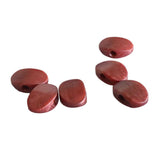 Maxbell 6pcs Oval Plastic Guitar Tuner Machine Head Pearloid Buttons Red