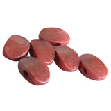 Maxbell 6pcs Oval Plastic Guitar Tuner Machine Head Pearloid Buttons Red