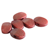 Maxbell 6pcs Oval Plastic Guitar Tuner Machine Head Pearloid Buttons Red