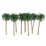 Maxbell 10pcs Green Model Coconut Palm Trees 1/100 11cm