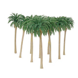 Maxbell 10pcs Green Model Coconut Palm Trees 1/100 11cm