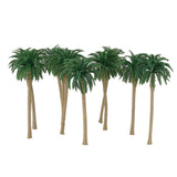 Maxbell 10pcs Green Model Coconut Palm Trees 1/100 11cm