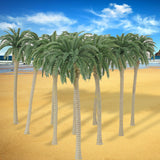 Maxbell 10pcs Green Model Coconut Palm Trees 1/100 11cm