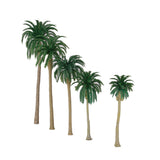 Maxbell 10pcs Green Model Coconut Palm Trees 1/75 13cm