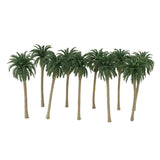 Maxbell 10pcs Green Model Coconut Palm Trees 1/65 16cm