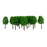 Maxbell 20pcs Green Model Trees 1:150 7cm