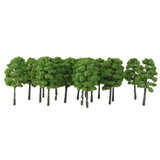 Maxbell 20pcs Green Model Trees 1:150 7cm
