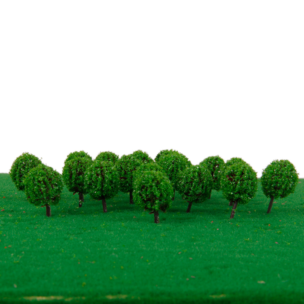 Maxbell 30pcs Green Model Ball Trees 1/100 35mm