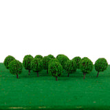 Maxbell 30pcs Green Model Ball Trees 1/100 35mm