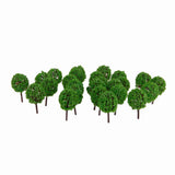 Maxbell 30pcs Green Model Ball Trees 1/100 35mm