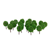 Maxbell 30pcs Green Model Ball Trees 1/100 35mm