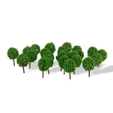 Maxbell 30pcs Green Model Ball Trees 1/100 35mm