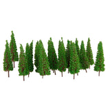 Maxbell 50pcs Green Model Trees 1:100 6.5cm