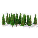 Maxbell 50pcs Green Model Trees 1:100 6.5cm