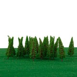 Maxbell 50pcs Green Model Trees 1:100 6.5cm