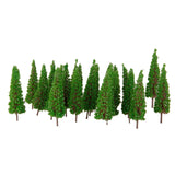 Maxbell 50pcs Green Model Trees 1:100 6.5cm