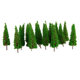 Maxbell 50pcs Green Model Trees 1:100 6.5cm