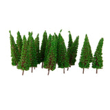 Maxbell 50pcs Green Model Trees 1:100 6.5cm