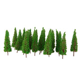 Maxbell 50pcs Green Model Trees 1:100 6.5cm