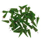 Maxbell 50pcs Green Model Trees 1:100 6.5cm