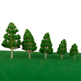 Maxbell 5pcs Green Model Trees 1:75-1:200