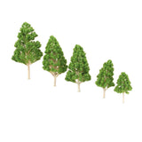 Maxbell 5pcs Green Model Trees 1:75-1:200