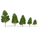 Maxbell 5pcs Green Model Trees 1:75-1:200