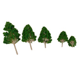 Maxbell 5pcs Green Model Trees 1:75-1:200