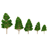 Maxbell 5pcs Green Model Trees 1:75-1:200