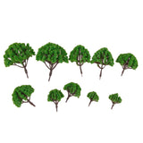 Maxbell 10pcs Multi Scale Model Trees Green 1:100-1:500