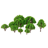 Maxbell 10pcs Multi Scale Model Trees Green 1:100-1:500